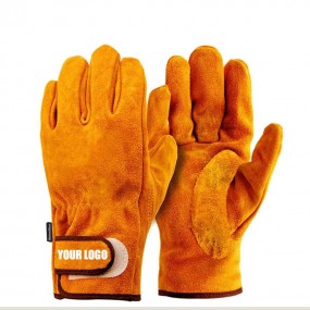 Schweißerhandschuhe aus Rindsspaltleder mit Ihrem Logo ...