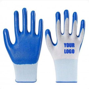 Arbeitshandschuhe mit Firmenlogo bedrucken – Nitril bes...