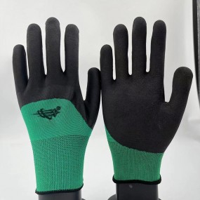 Nitril-beschichtete Arbeitshandschuhe mit Logo bedrucke...